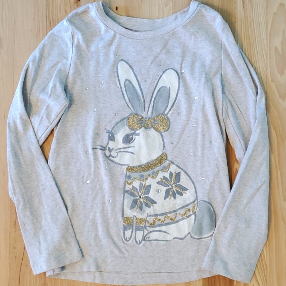 GYMBOREE Snowflake Glamour Bunny shirt